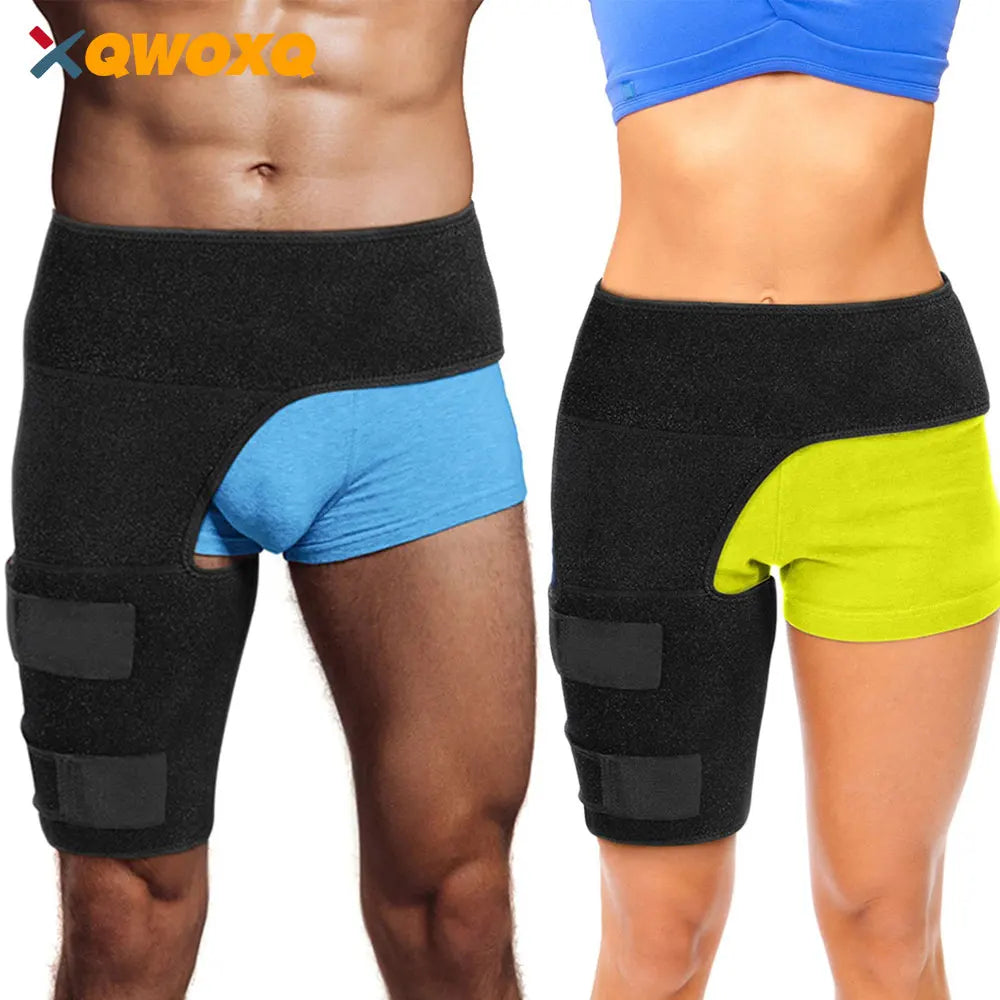 Hip Brace Thigh Compression Sleeve, Hamstring & Groin Compression Wrap for Hip Pain Relief,Support for Hip Replacements,Sciatica